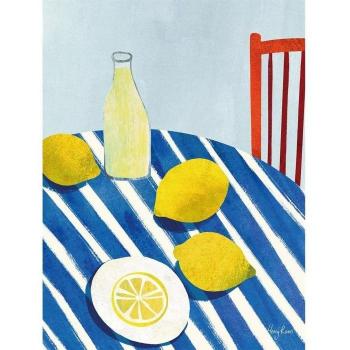 Henry Rivers Erfrischende Limonade Leinwand 40cm x Transparent Weiß