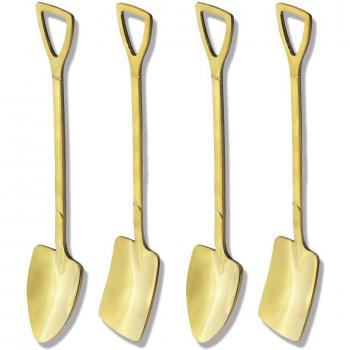 4Pcs Retro RVS IJslepels met Keuken Accessoires