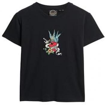 Superdry camiseta mujer manga corta bordado