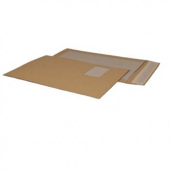 BONG Klebeband BONG Papprückwandtaschen DIN C4 mit Fenster braun 100 St