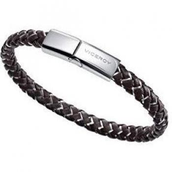 Pulsera Viceroy de piel y acero para hombre