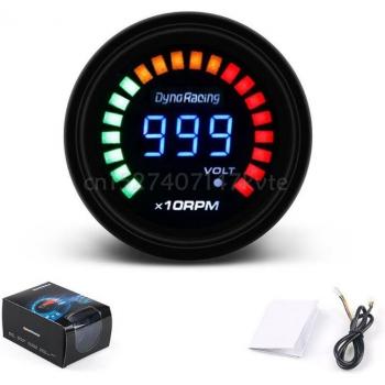 2 52mm Car LED Tachometer 0-10000 RPM
