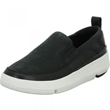Clarks Femme Sneakers Cuir Noir