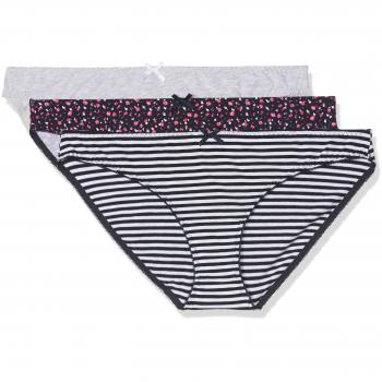Superdry Boxer Mujer SUPER STANDARD BRIEF TRIPLE PA, Gris