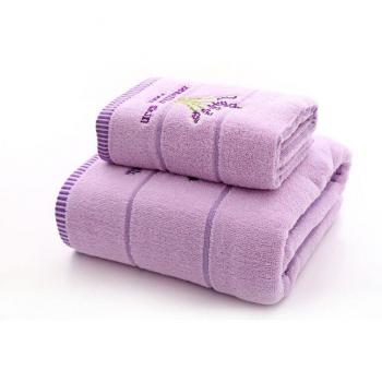 GIANTEX Lavender Bath and Face Towel Set
