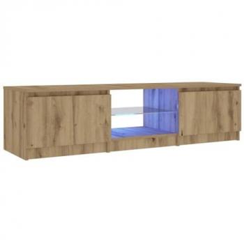 TV-Schrank mit LED-Beleuchtung Artisan-Eiche 140x40x35,5 cm