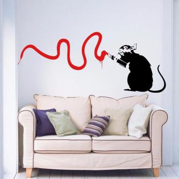 Pegatina Vinilera Banksy Rat