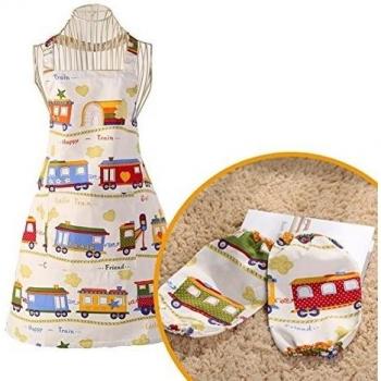 Delantal de cocina Print & Pocket con mangas extendidas