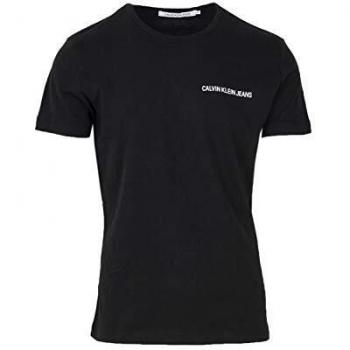 Camiseta de Hombre Calvin Klein, Chest Institutional Slim SS, Color Negro