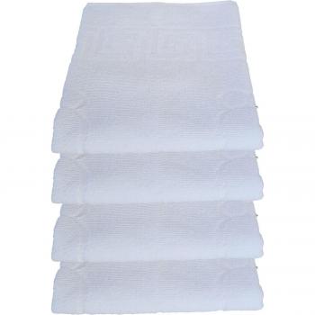 Set di 4 tappetini da bagno con stampa, 100 asciugamani di cotone