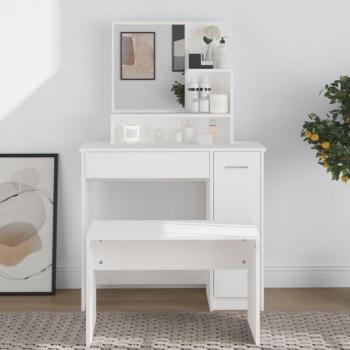 Dressing Table with Mirror 86.5x35x136 cm vidaXL