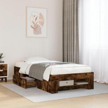 Estructura de Madera Ingeniería Roble Humo 75x190 – Vidaxl Marrón