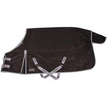 QHP Turnout Regendecke XL 600D 0g für große Pferde schwarz