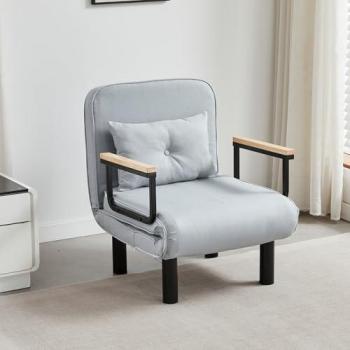 Compact 4‑in‑1 Folding Single Sofa Bed with Large Cushion and Adjustable Backrest