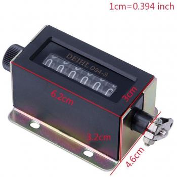 Compteur mécanique D94-S 6 chiffres réinitialisable 0-999999 62KD