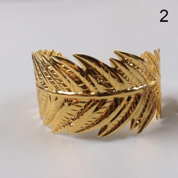 Anneau de serviette décoratif en plumes et diamant