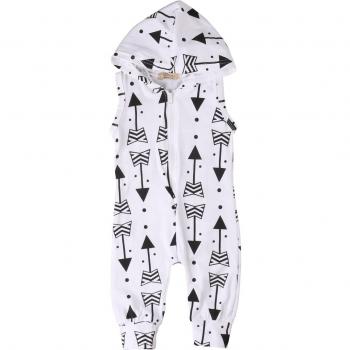 Pelele Unisex con Cremallera y Capucha para Recién Nacido