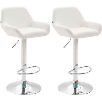 Bureau de bar 2‑packs : tabourets à arc chromé et assise PVC – Décoshop26