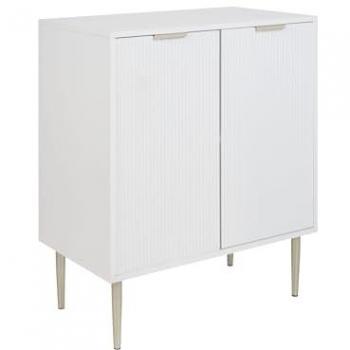 Glänzendes Gold-MDF Sideboard – Geriffelte Modernität für den Flur