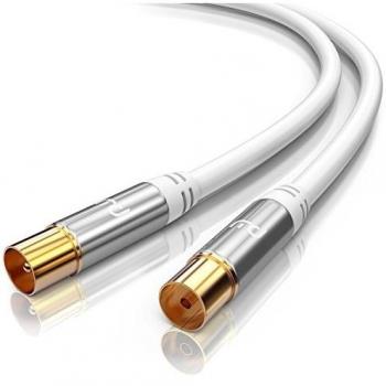 Cable de Antena HDTV Premium 1,0 m – Resistencia 75 Ω – Clavija Hembra