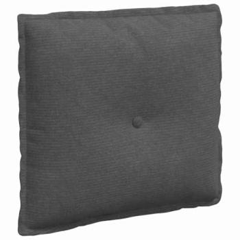 Vidaxl Tissu velours côtelé coussin de dos gris foncé 50 × 45 cm