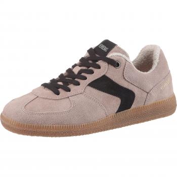 Sora Damen-Sneaker von Verbenas – 41, Schwarz/helltaupe, Veloursleder