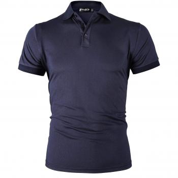 Kuson Männer Poloshirt Kurzarm Baumwoll Sommer T-Shirt Navyblau 3XL