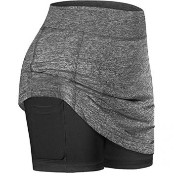 Faldas de yoga con pantalones cortos elásticos