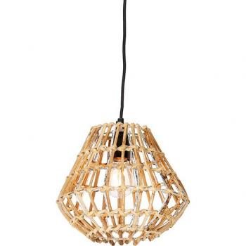 Lampada a sospensione in bambù con colore bianco