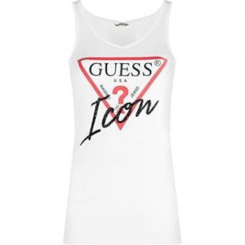 Guess VN Icon Tank Top Canotta, Bianco (True White A000 TWHT), Medium (Taglia Produttore:M) Donna