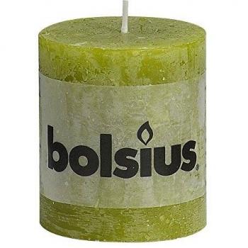 Bolsius Stumpenkerze Rustik – 80 mm × 68 mm, Grün