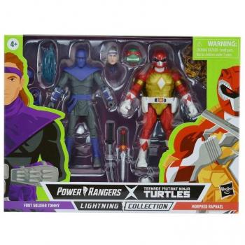 Power Rangers X TMNT Morphed Raphael and Foot Soldier Action Figures