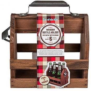 Cassettone Portabottiglie in Legno con Apripetrolini Metallici