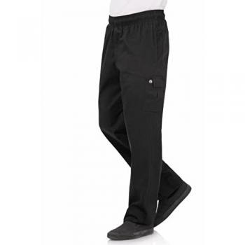 ChefWorks Universal Fit Chef Cargo Trousers – Black S