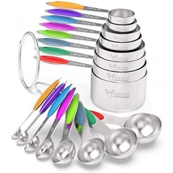 Stainless Steel Nesting Cups & Spoon Combo