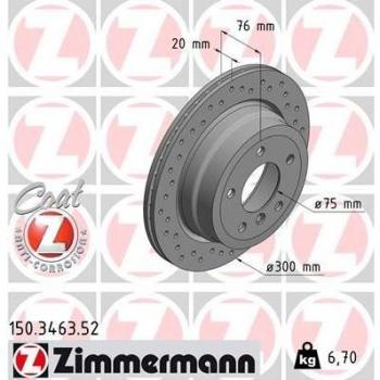150.3463.52 Disco Freni ZIMMERMANN
