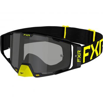 FXR Motocross 2023 Gafas de Combate con Lentes Ahumados Negro y Amarillo