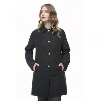 Elle Jennifer Single‑Breasted Basic Mac – Black (S16)
