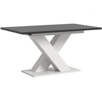 Grau‑Weiß Motion Esstisch – ausziehbar, X‑Fußgestell