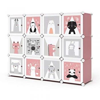 Scaffale contenitore per bambini Andy, Bianco, 145 x 110 cm, 12 scomparti