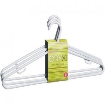 ORYX Juego Perchas de Plástico Camisa 410 mm. (Pack 3 Piezas)