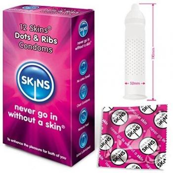 Skins Dots & Ribs 12 Count Condom Pack