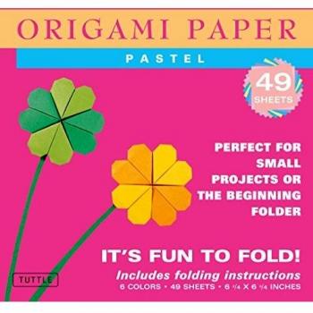 Origami Paper Pastel: 49 Sheets: Tuttle Origami Paper: High-Quality Origami Sheets Printed with 6 Different Colors: Instructions for 6 Projects Included
