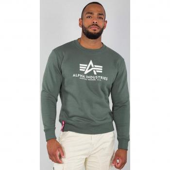 Sweatshirt ALPHA INDUSTRIES Basic Sweater Gr. S, grün (vintage grün)
