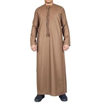 Elegant Bronze Emirati Jubba with Tassel Detail
