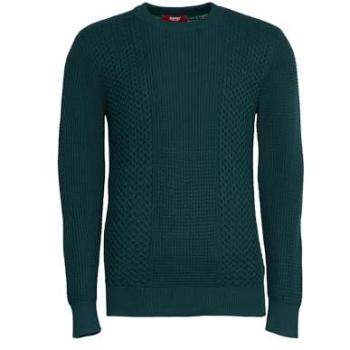 Herren Strickpullover mit gerippten Abschlüssen in Größe XL