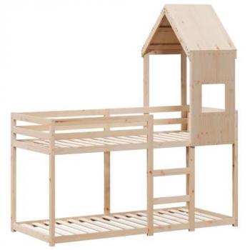 Vidaxl Bunk Bed without Mattress 90x190 cm Solid Pine Wood Frame