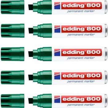 Edding 800 Dauermarker Grün 12 mm 5er Pack