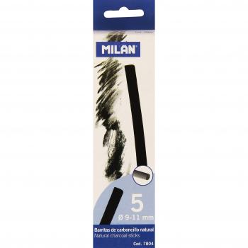 Natural Charcoal Sticks by MILAN 9-11 mm, 5 pcs