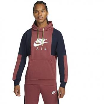 Felpa Nike con Cappuccio Air Rossa e Nera M